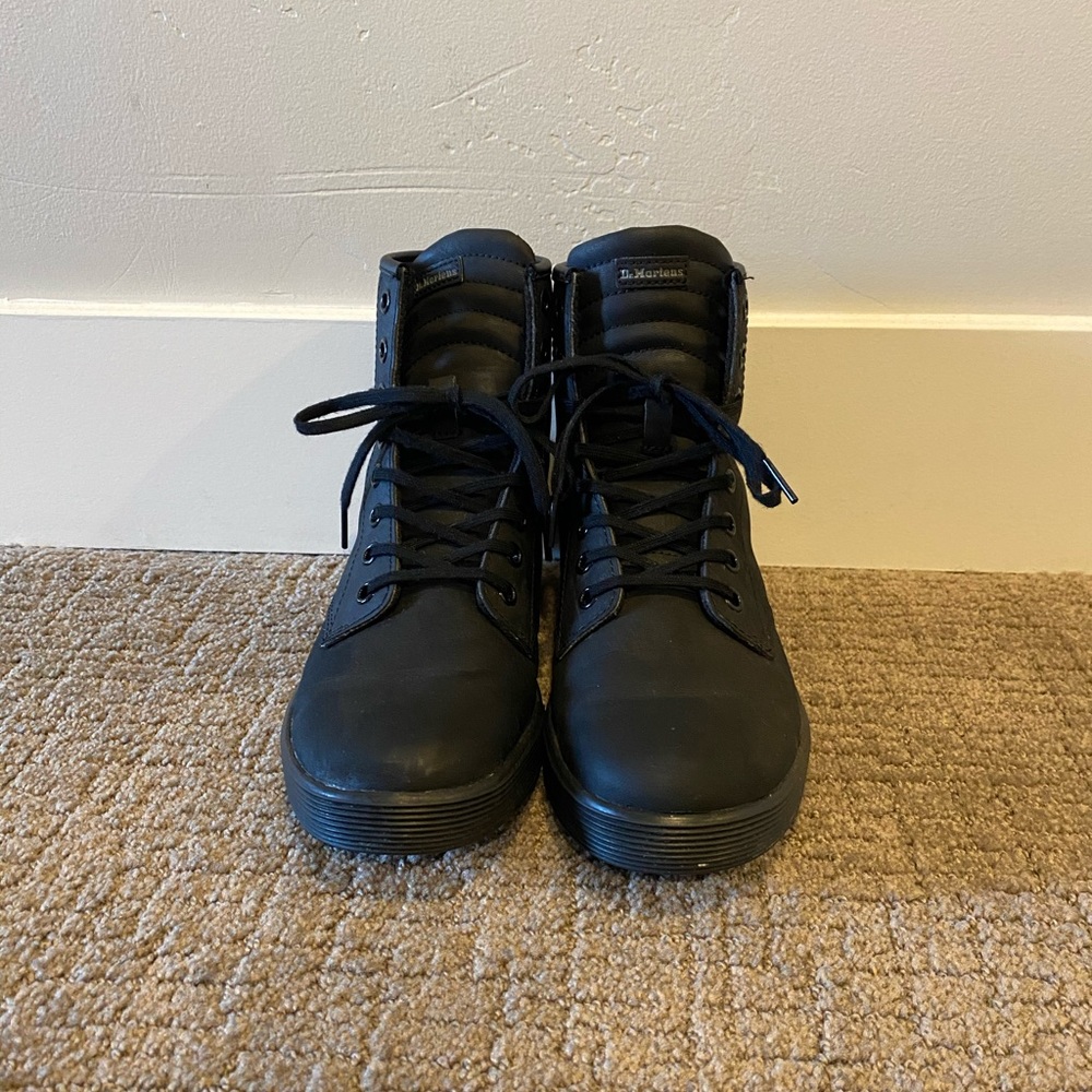 Faux leather sneaker boot